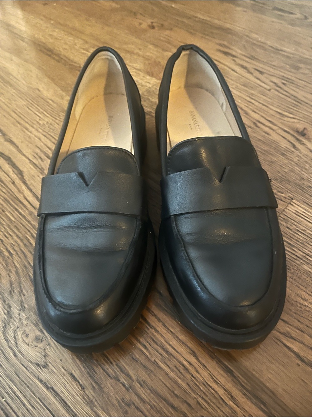 Banana Republic Black Leather Women's Penny Loafers